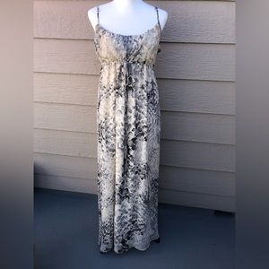 New York & Company Black and Cream Maxi Dress
